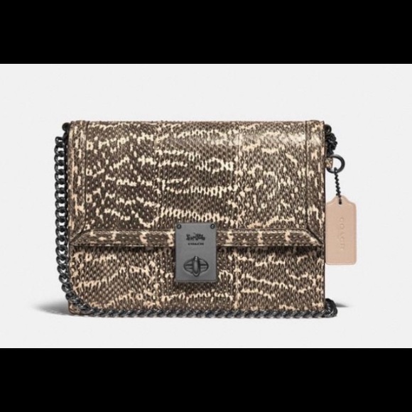Stylish chic coach snakeskin crossbody